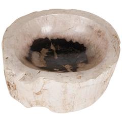 Vintage Organic Modern Petrified Wood Bowl