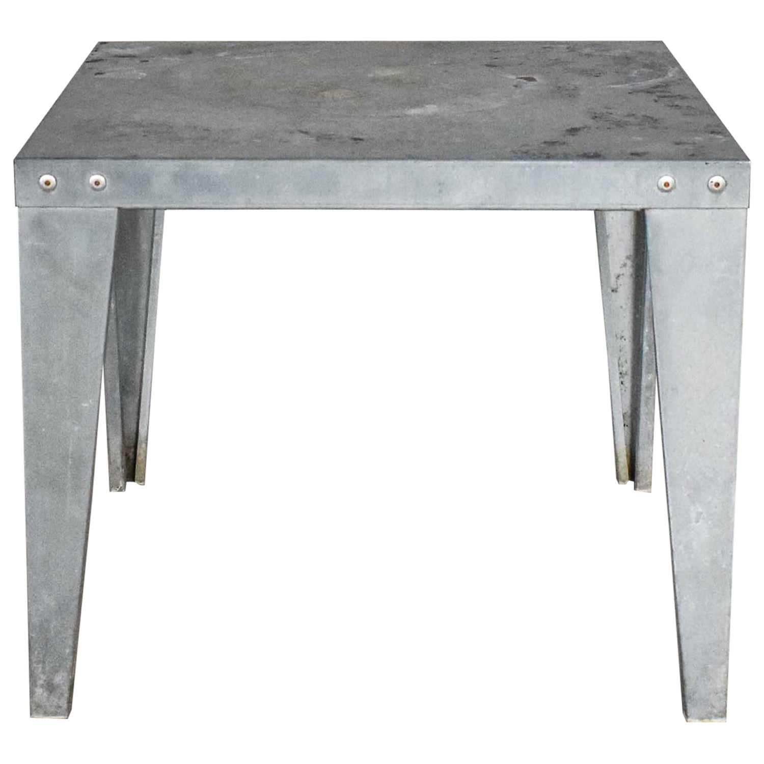 Vintage Industrial Rustic Steel and Metal EndSide TableStand with