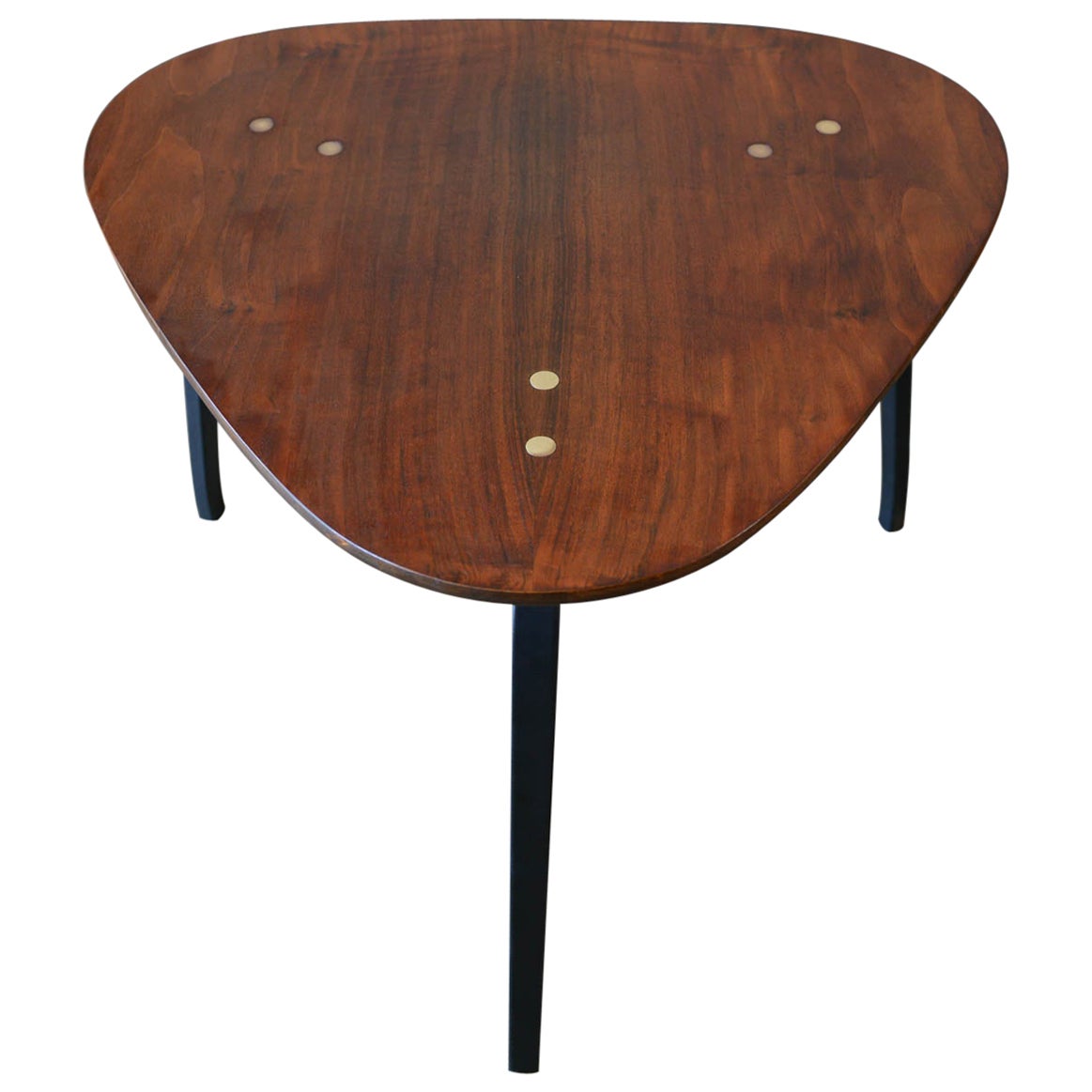 Mid Century Walnut Guitar Pick Table With Ceramic Tiles at 1stDibs