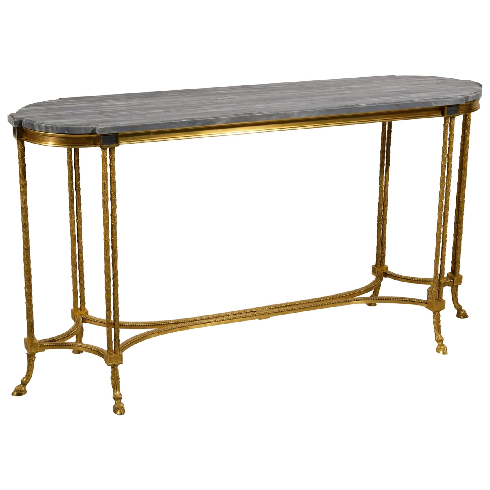 20th century, French Gilt Bronze Console Table by Maison Baguès