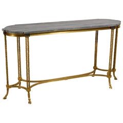 20th century, French Gilt Bronze Console Table by Maison Baguès