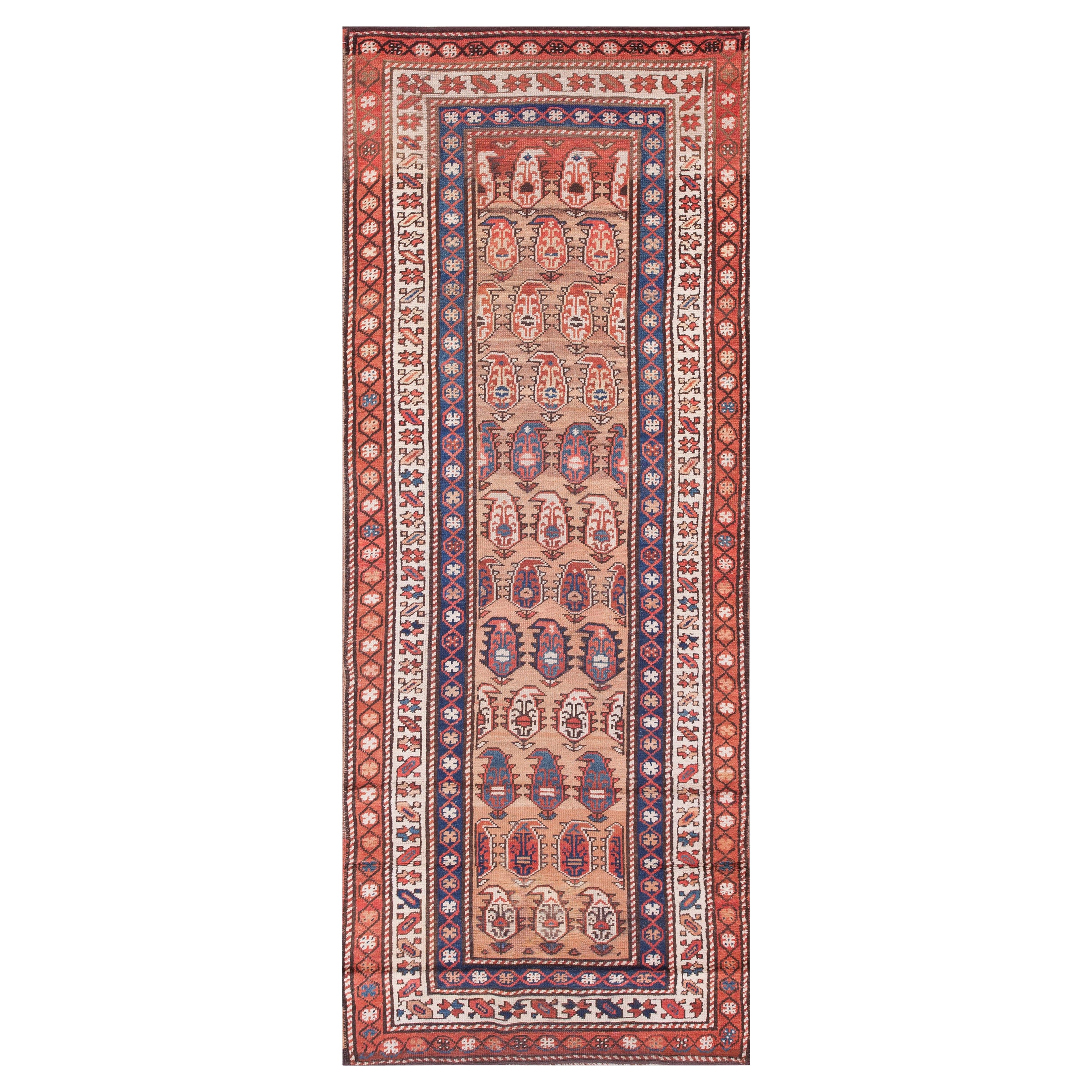 Antiker persischer kurdischer Teppich 3' 6"" x 8' 10"" im Angebot