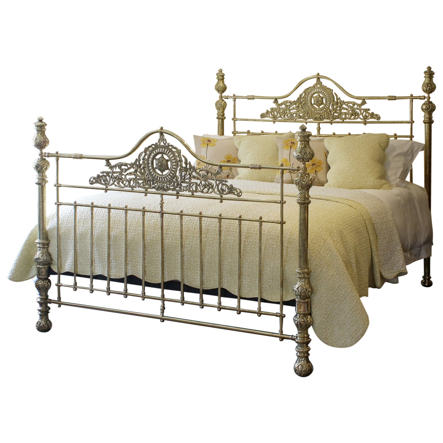 Edwardian All Brass Bed, MD38 at 1stDibs