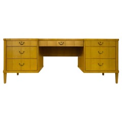 Randolph Executive Desk in French Walnut with Antiqued Brass by Chapter & Verse