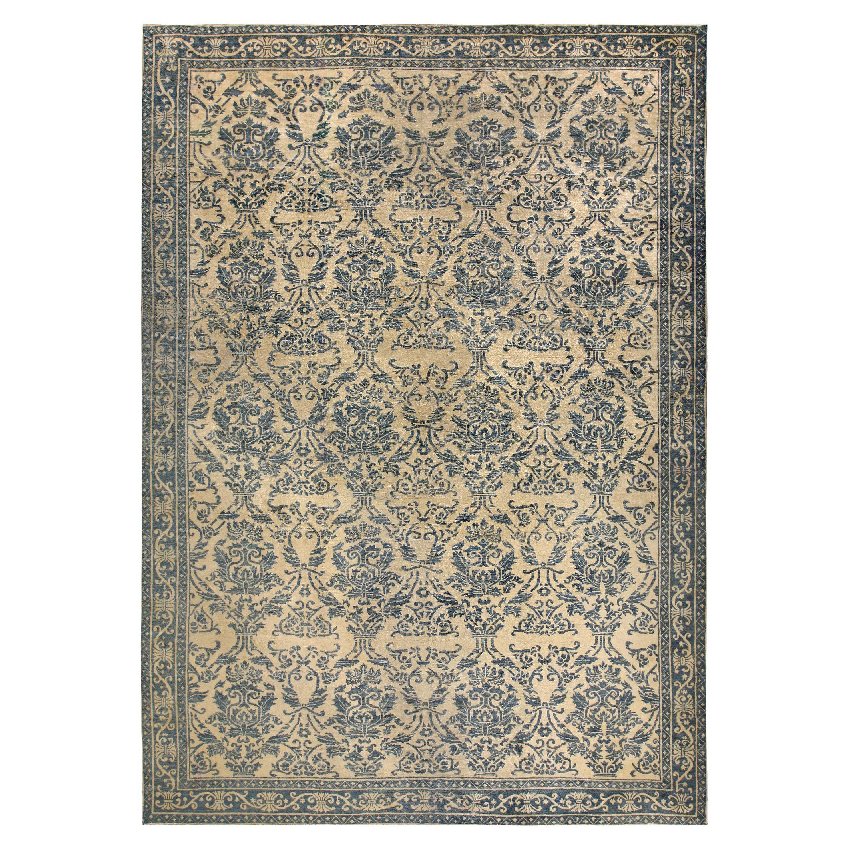 Doris Leslie Blau Vintage Chinese Art Deco Handmade Wool Rug