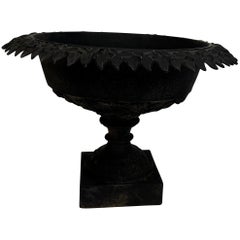 Used Victorian Black Cast Iron Jardinière/Planter