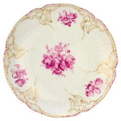 KPM Royal Berlin Porcelain Reliefzierat Pattern Low Bowl in Puce