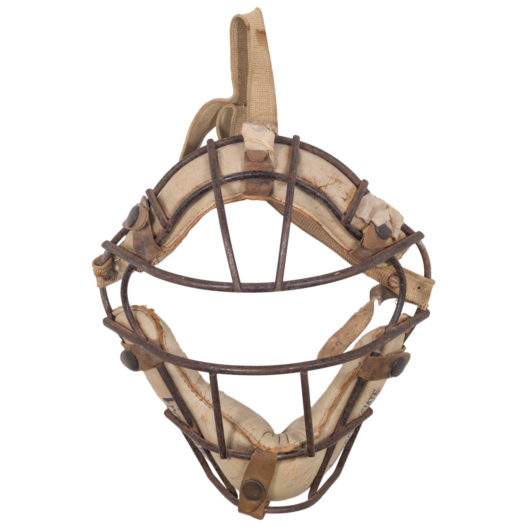 KenWel Leather Catcher's Mask, circa 1940 at 1stDibs