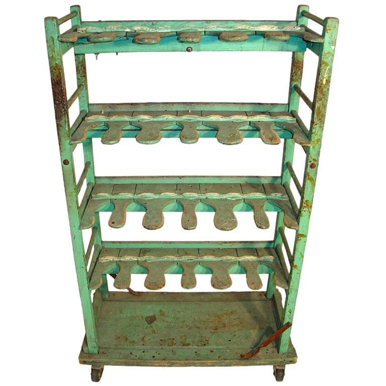 Industrial Wood Shoe Rack Shelf