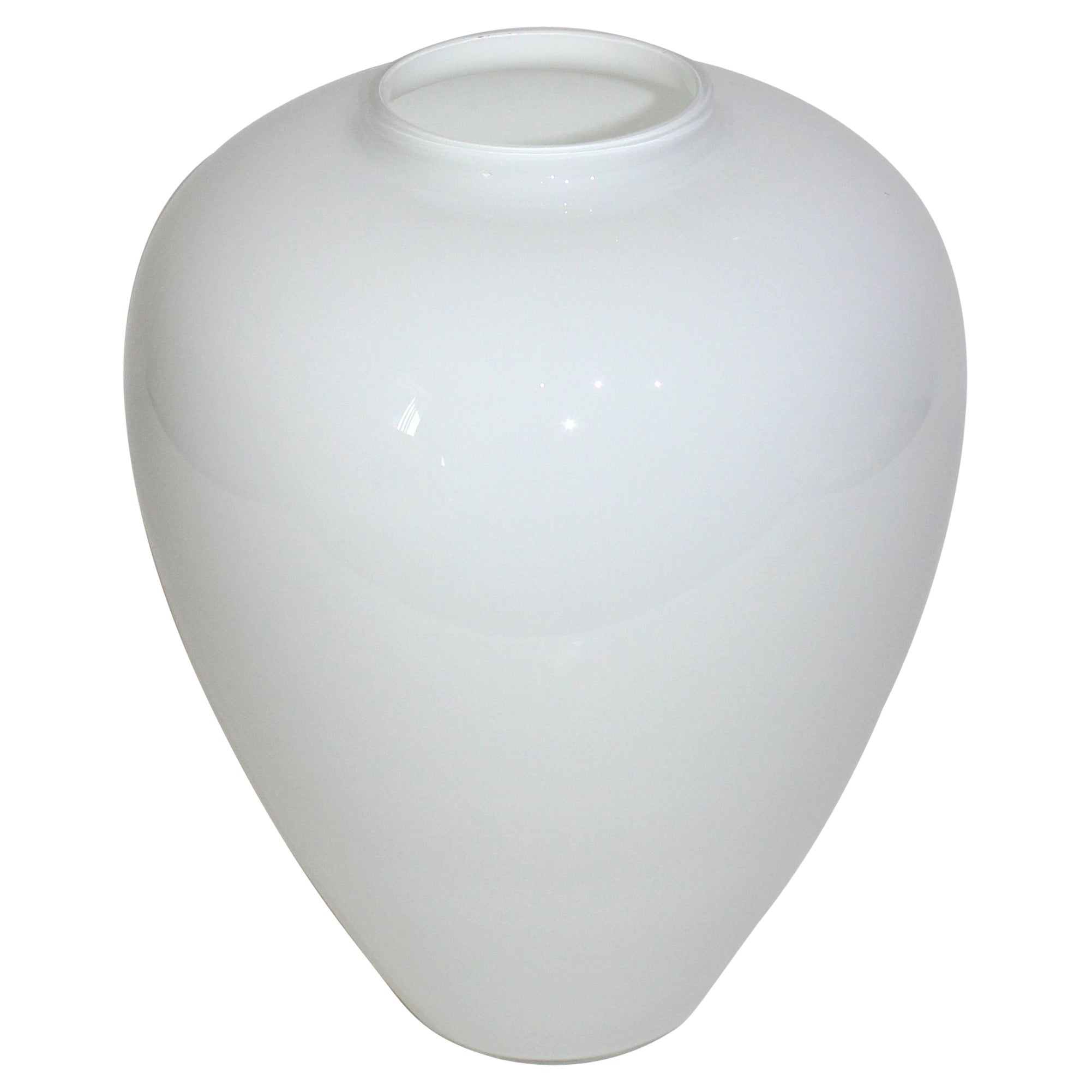 Barovier Et Toso Murano White Glass Vase