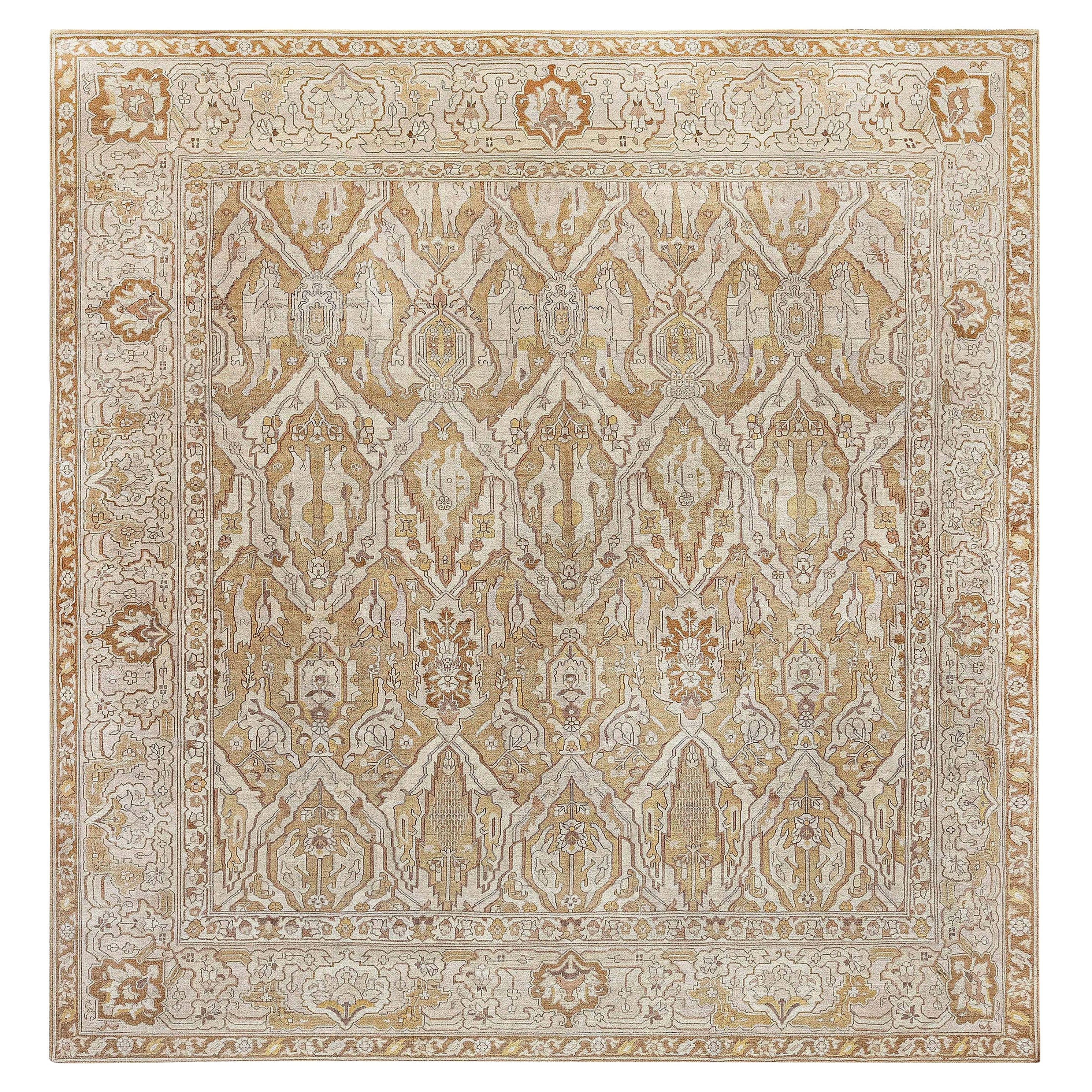 Antiker indischer Amritsar-Teppich, verstellbar