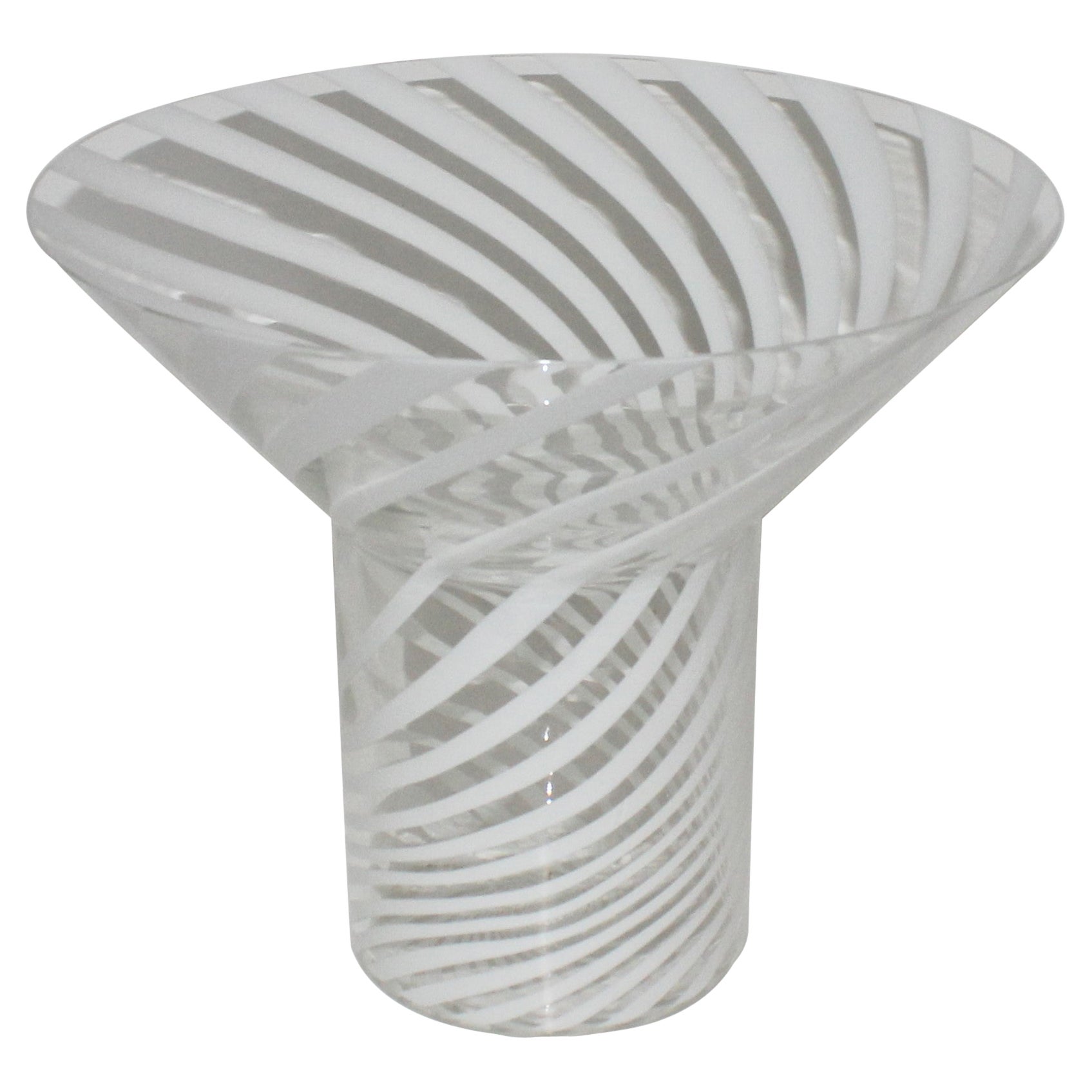 Canne Technique Murano Vase by Fratelli Toso