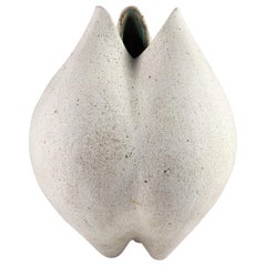 Ceramic Elongated Blossom Vase by Yumiko Kuga