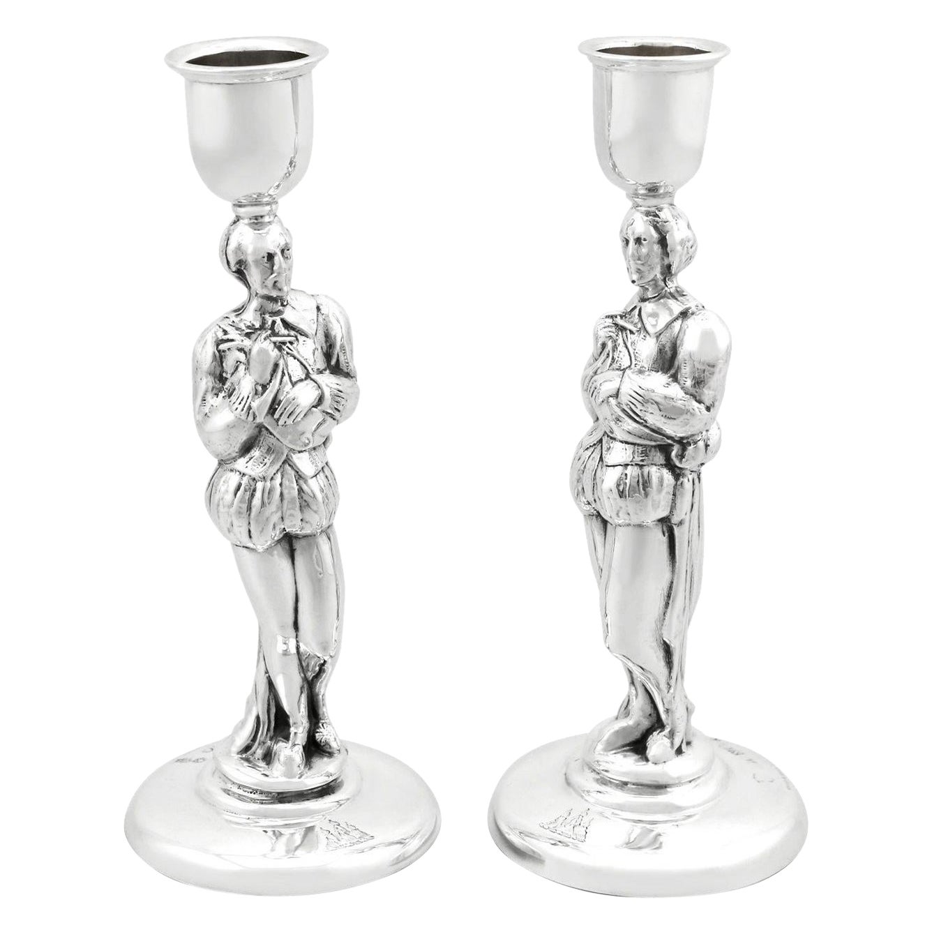 Victorian English Sterling Silver Candlesticks