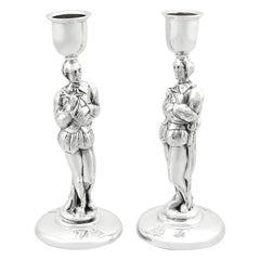 Victorian English Sterling Silver Candlesticks