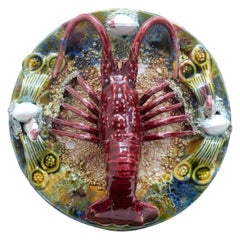 Mid 20th Century Decorative Palissy Lobster Plate