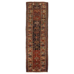 Antique Persian Runner Rug Kurdish Design