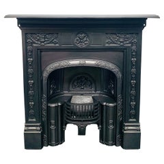 Antique 19th Century Victorian Cast Iron Fireplace