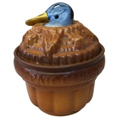 Soupière à canard en pâte Georges Dreyfus, vers 1900