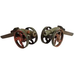 Pair of Vintage Miniature Cast Iron Canons 8