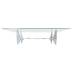 Sculptural Aluminum Coffee Table by Knut Hesterberg, Germany, Circa 1960