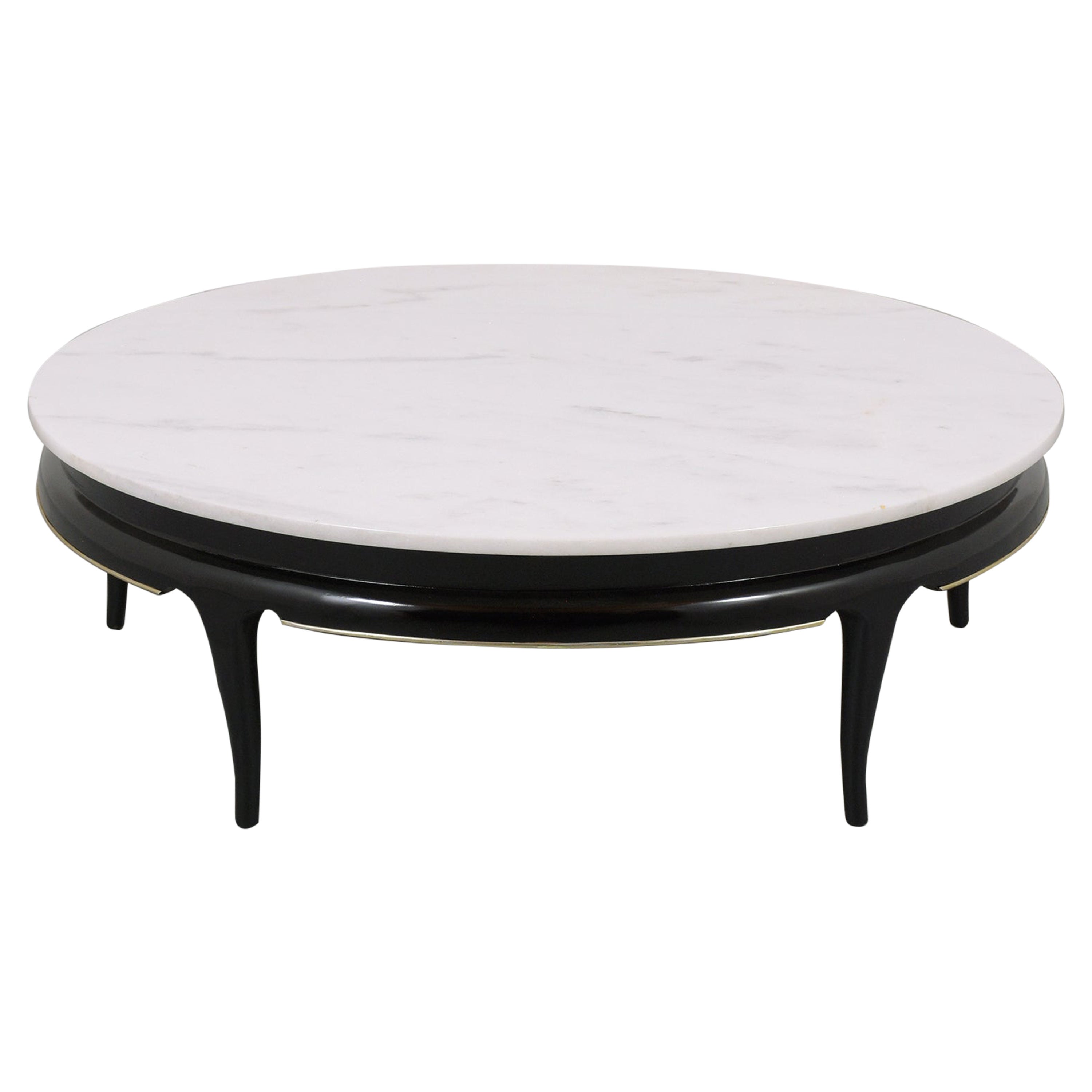 MidCentury Modern Italian MarbleTop Coffee Table at 1stDibs