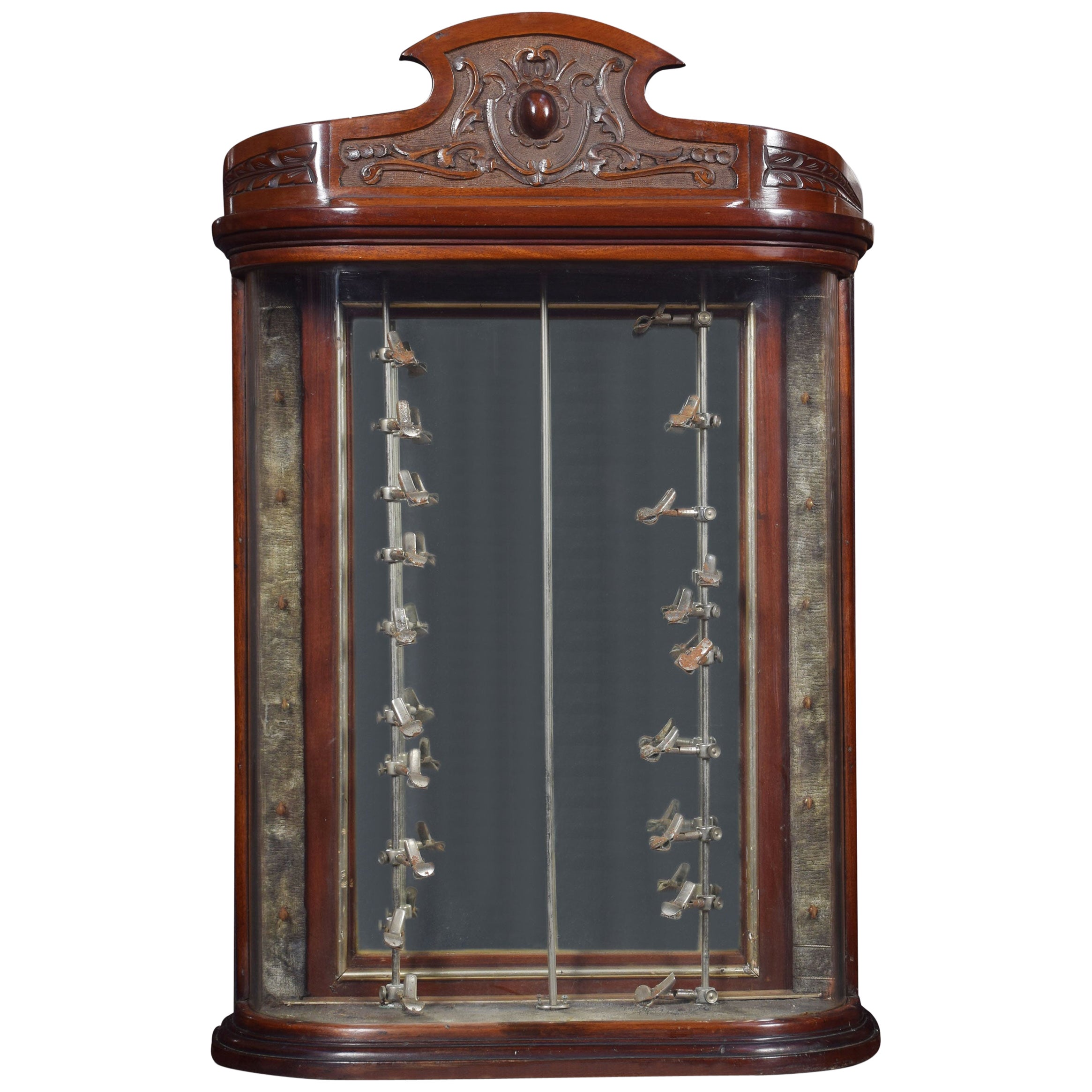 1920s WallMounted Pipe Display Case for Briar OSC Pipes For Sale at