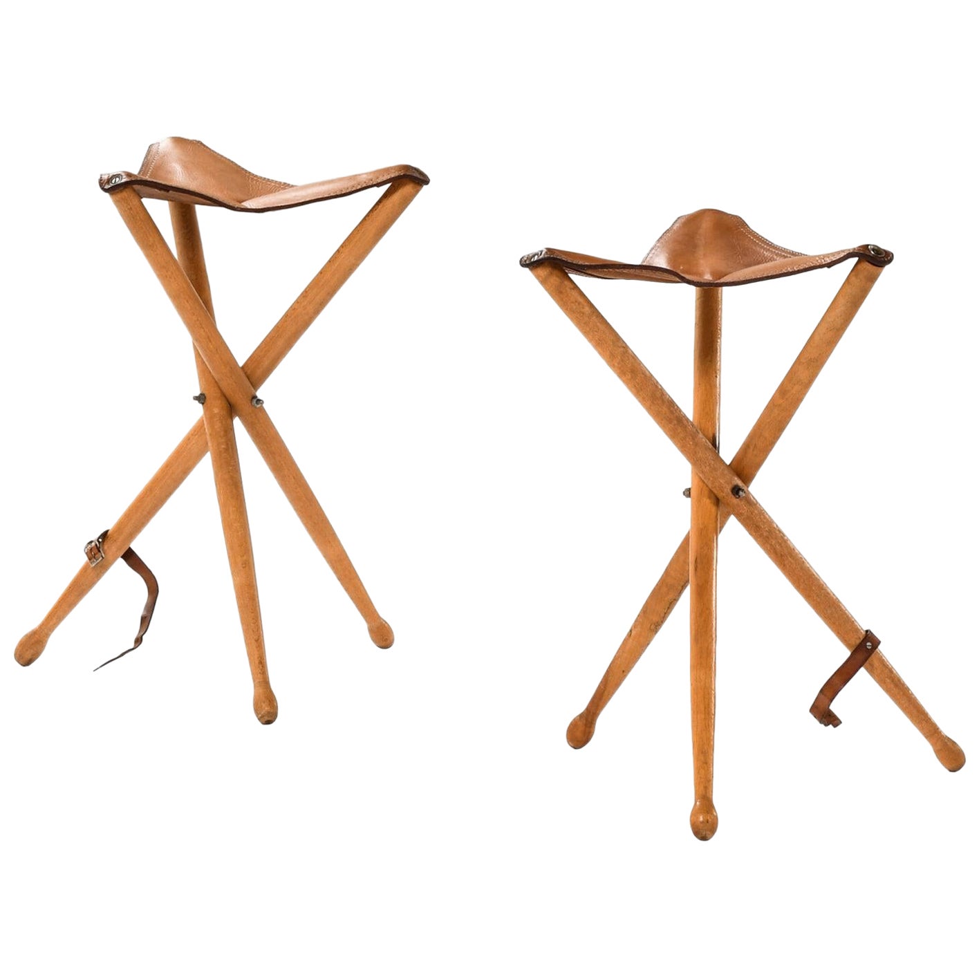 Hunting Stools Produced in Sweden For Sale