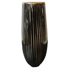 Vase Spin Ceramics à rayures noires
