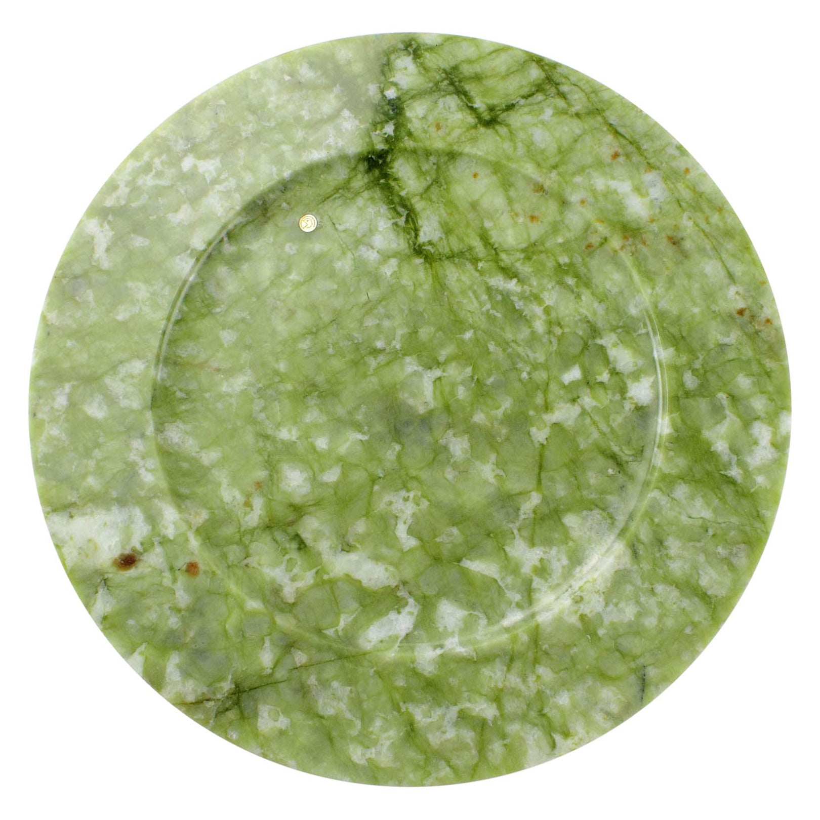 Plateaux de service en marbre vert Ming, design de collection fait à la main en vente