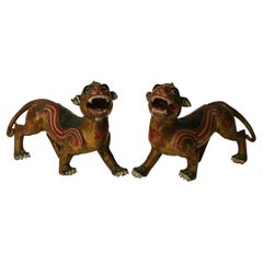 Pair Chinese Bronze Pi Xiu
