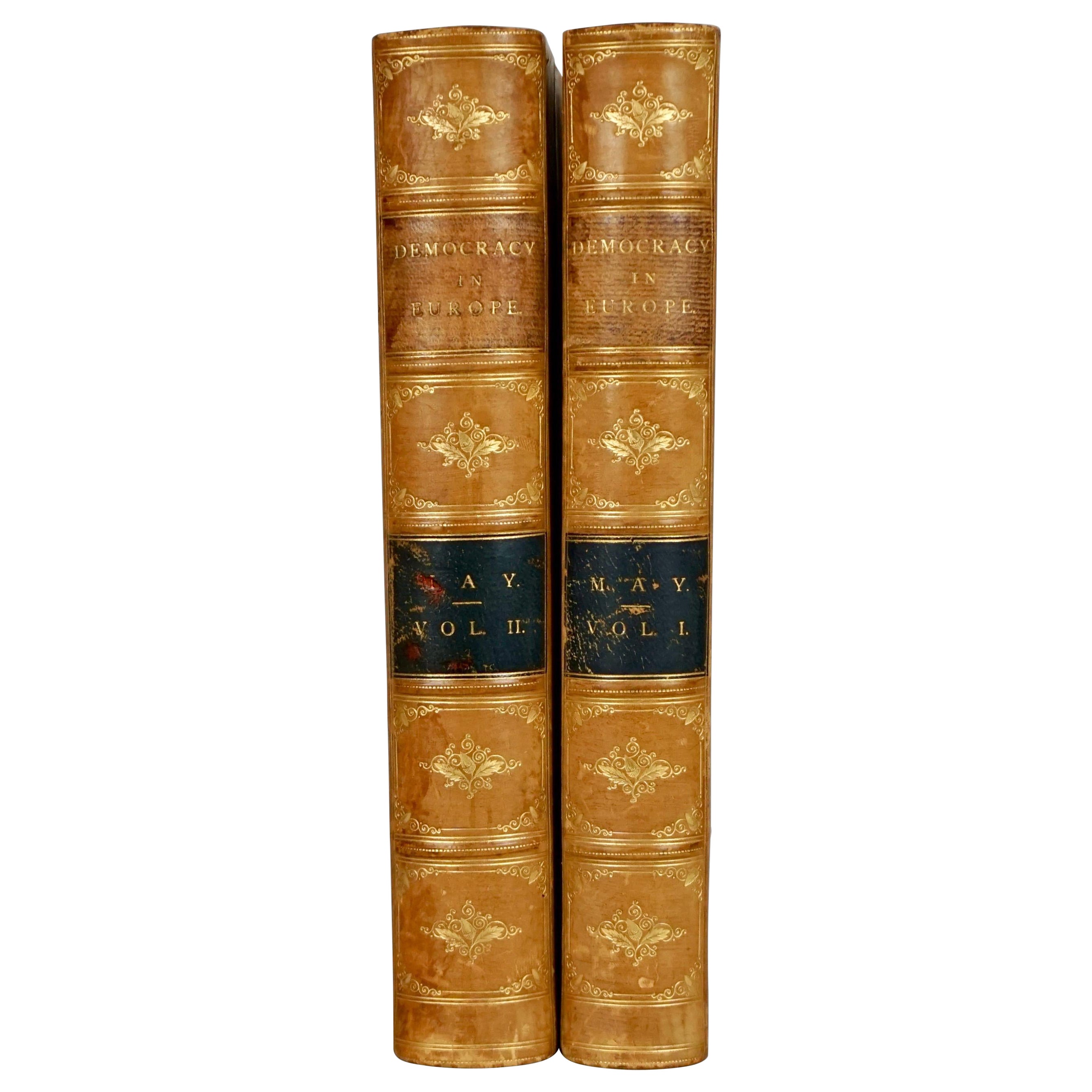 Democracy in Europe by Sir Thomas May Published New York 1878 in 2 Volumes
