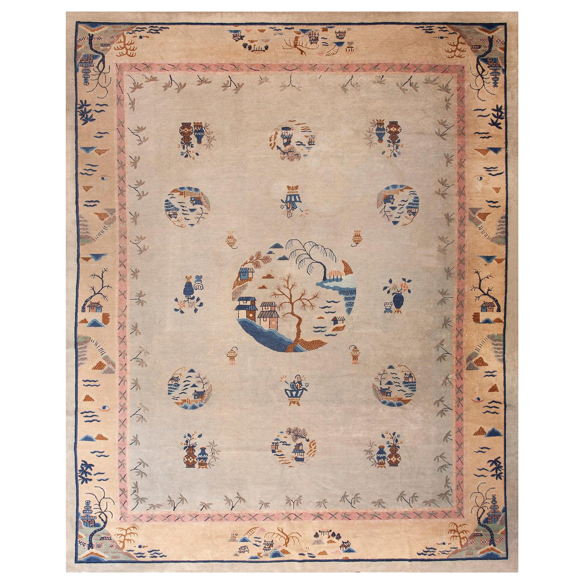 Early 20th Century Chinese Peking Carpet ( 10'4" x 12'8" - 315 x 386 ) For Sale