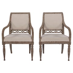 Paire de fauteuils gustaviens