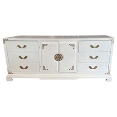 Retro White Mid-Century Modern Dresser or Credenza