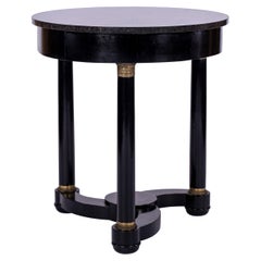 19th Century Ebonised Gueridon with Marble Top