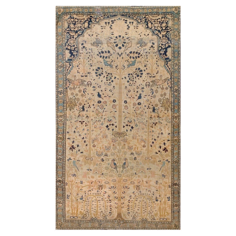 Antique Kashan, Mohtasham Rug 3'' 0" x 5'' 4" For Sale at 1stDibs
