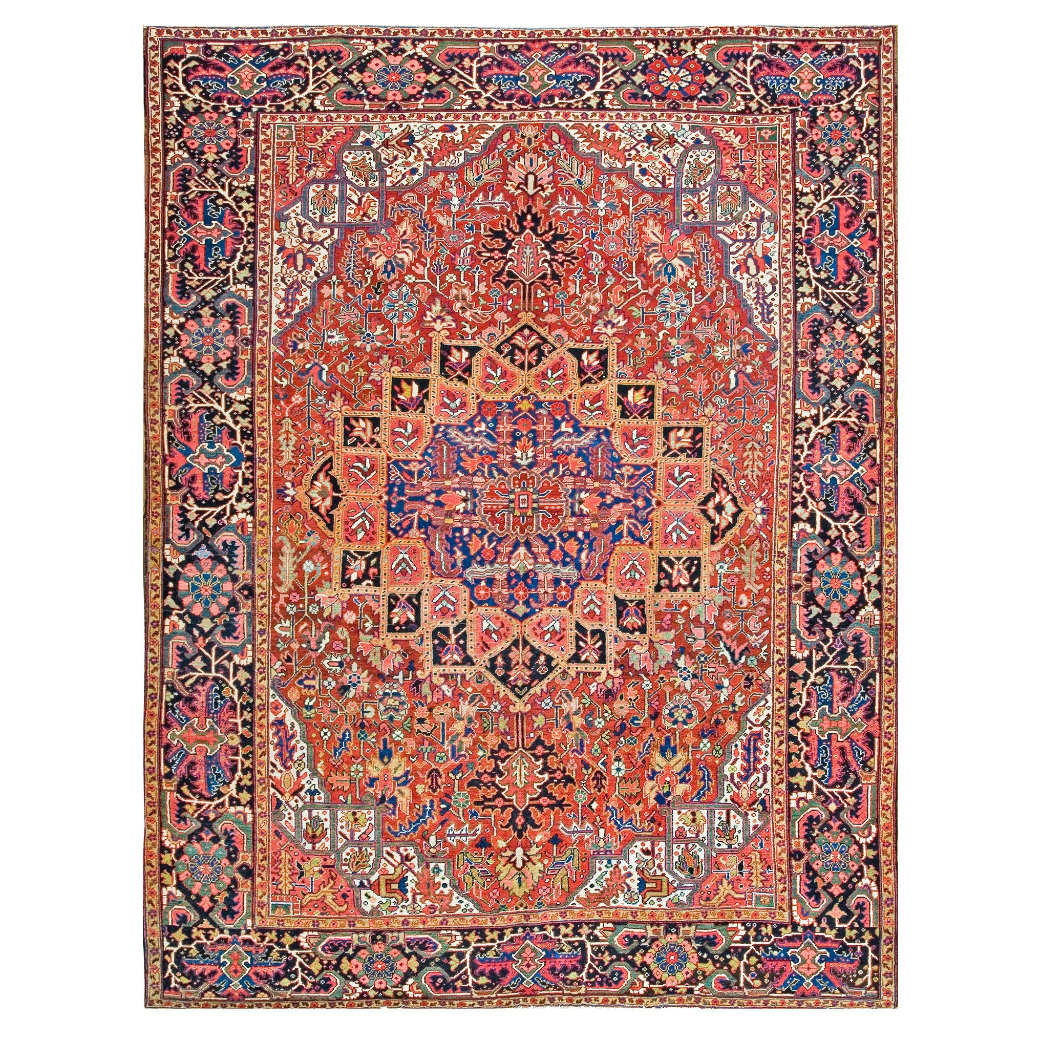 Tappeto persiano Heriz degli anni '20 ( 9' x 11' 11" - 275 x 363 cm )