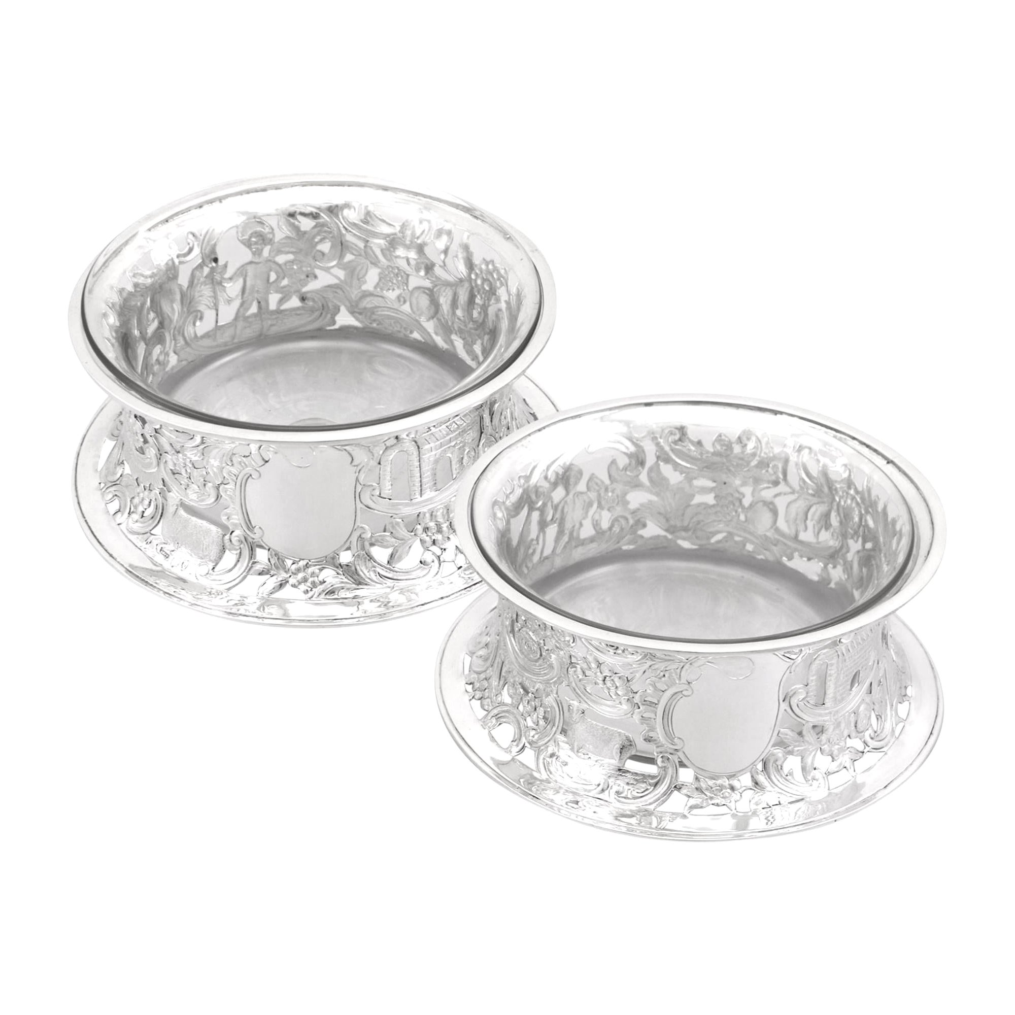 Antique Victorian Sterling Silver Potato Dish Rings For Sale at 1stDibs