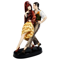 Goldscheider Vienna Ceramics 'Spanish Dance' by Josef Lorenzl, Around 1930