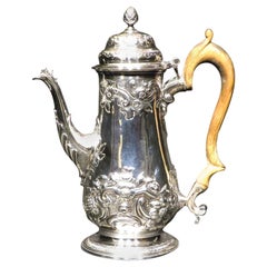 Used Fine George IV Sterling Silver Coffee Pot by William Bateman 1st, London, 1819