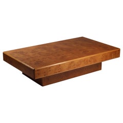 Howard Keith Ambassador Burl Walnut Coffee Table Designed by Ronnie Vaughan