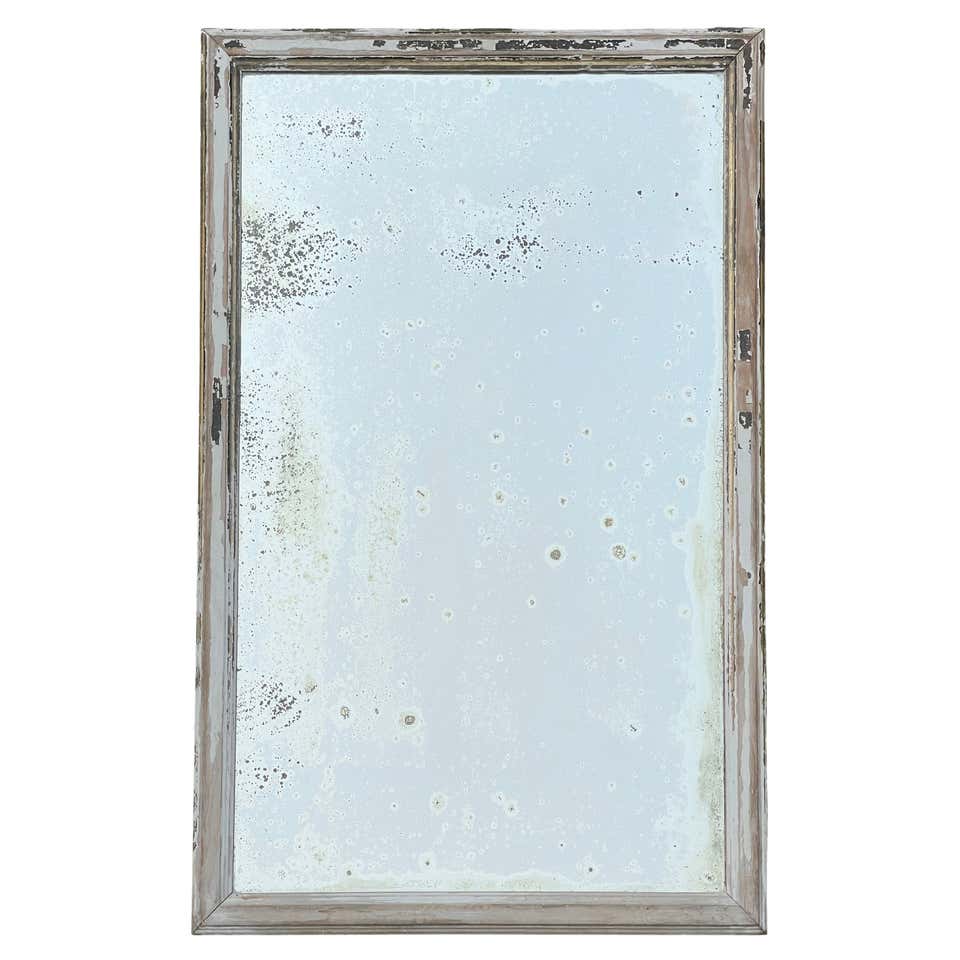 Distressed Rustic Mirror Antique Distressed Painted Wall Mirror at 1stDibs