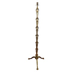 Italian Fontana Arte Style Glass and Bronze Floor Lamp