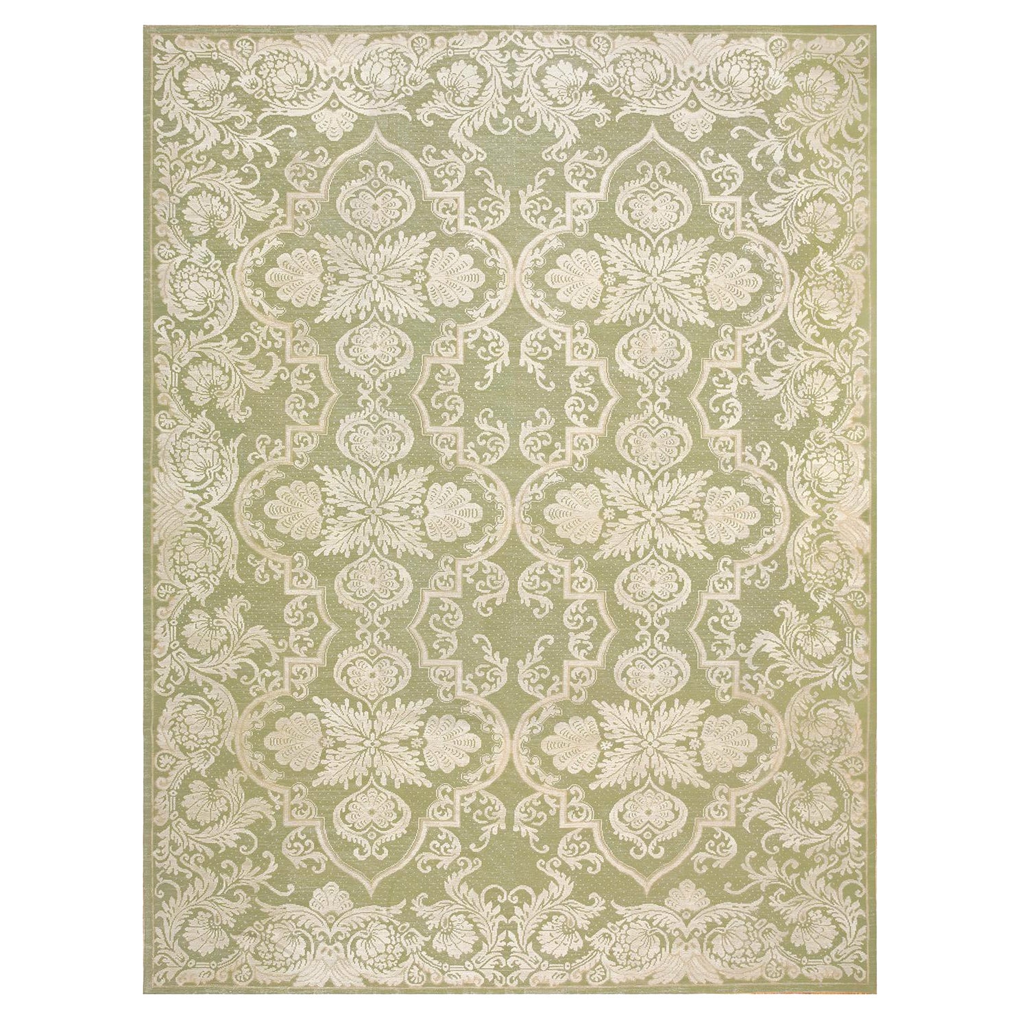 Handwoven Needlepoint Flat Weave Rug 6' 0" x 9' 0" For Sale