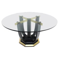dining table with glass center Round Glass-Top Center or Dining Table