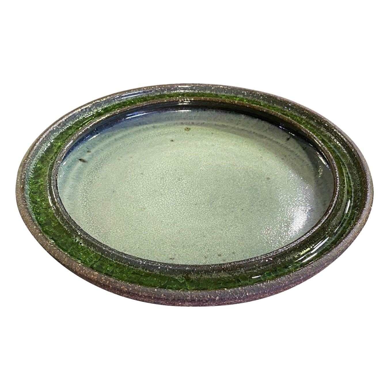 Raul Coronel Signed Mid-Century Modern Large Heavy Ceramic Pottery Bowl, 1960s