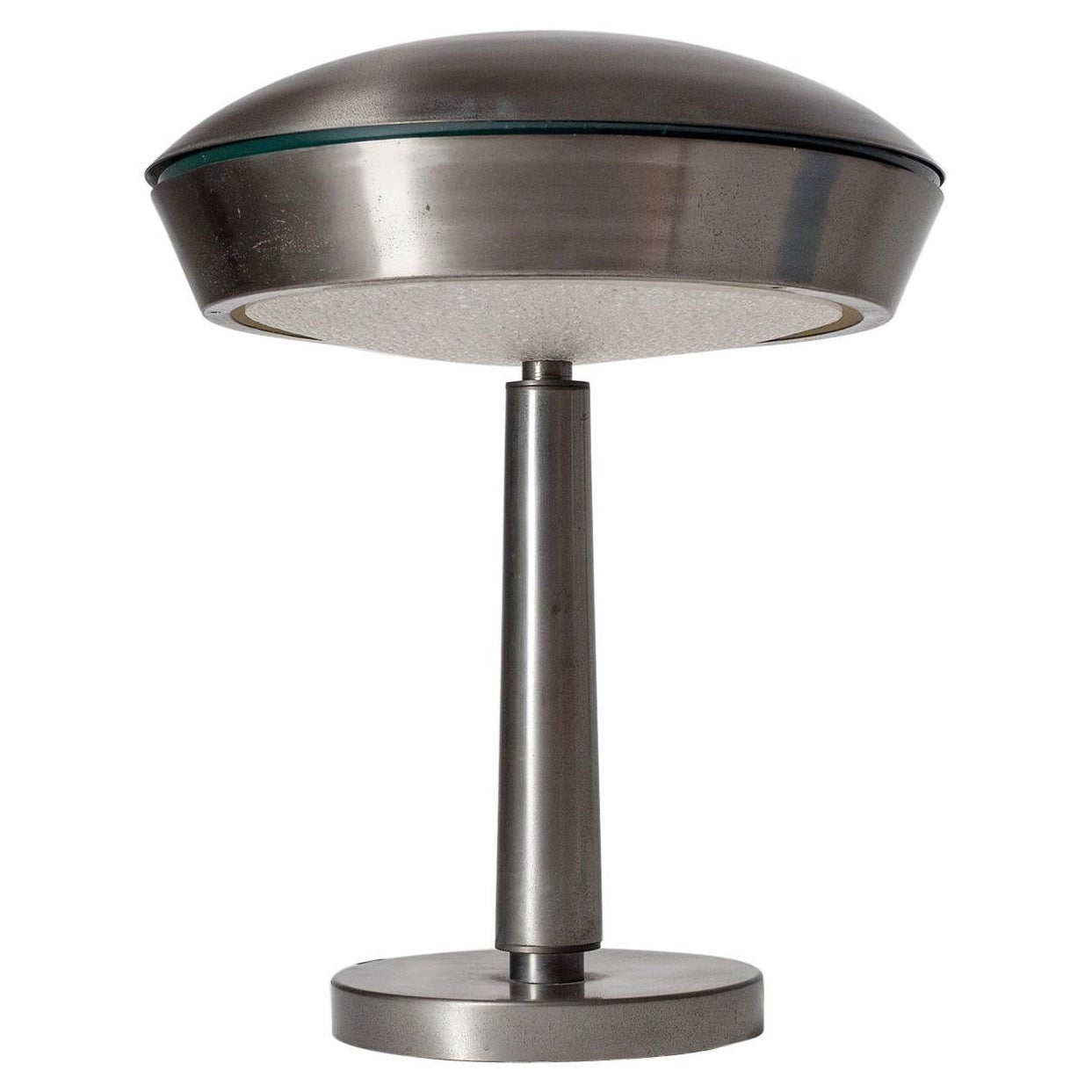 Large Patinated Brass Table Lamp, 1960s, Italy