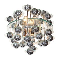 Vintage Mid-Century Modern Orbital Satellite Chandelier by Goffredo Reggiani, 1970s