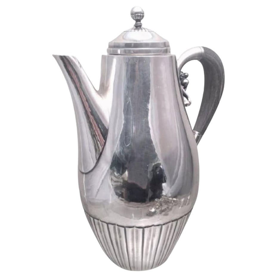 Georg Jensen by Rohde Sterling Silver Coffee/ Tea Pot in Cosmos Pattern 45A